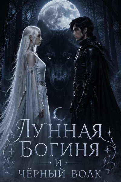 Лунная Богиня и чёрный волк